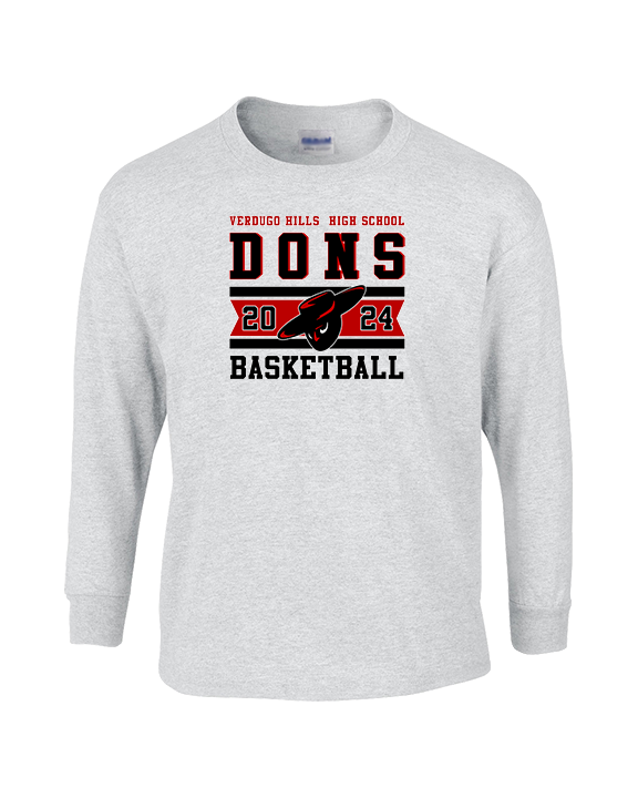Verdugo Hills HS Boys Basketball Stamp 24 - Cotton Longsleeve