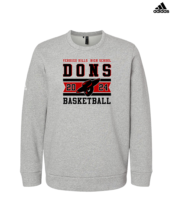 Verdugo Hills HS Boys Basketball Stamp 24 - Mens Adidas Crewneck