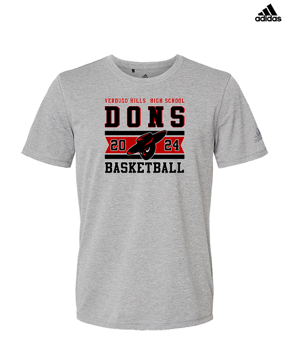 Verdugo Hills HS Boys Basketball Stamp 24 - Mens Adidas Performance Shirt