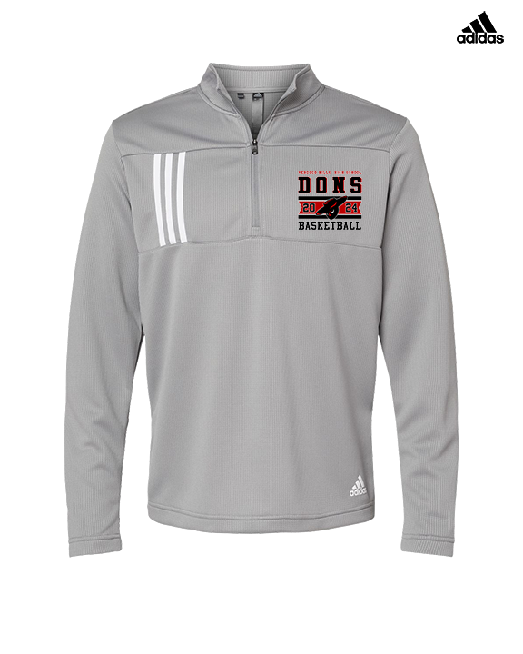 Verdugo Hills HS Boys Basketball Stamp 24 - Mens Adidas Quarter Zip