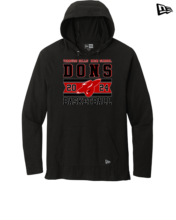 Verdugo Hills HS Boys Basketball Stamp 24 - New Era Tri-Blend Hoodie