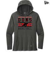 Verdugo Hills HS Boys Basketball Stamp 24 - New Era Tri-Blend Hoodie