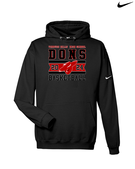 Verdugo Hills HS Boys Basketball Stamp 24 - Nike Club Fleece Hoodie