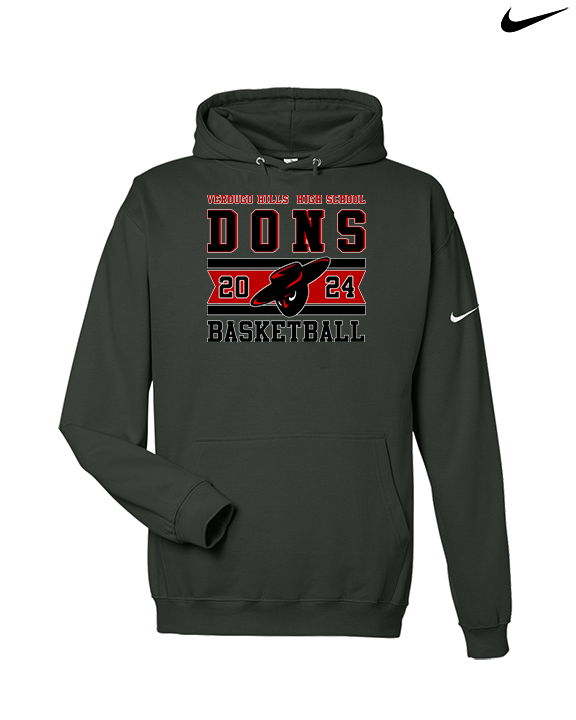 Verdugo Hills HS Boys Basketball Stamp 24 - Nike Club Fleece Hoodie