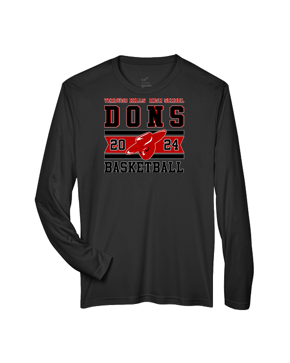 Verdugo Hills HS Boys Basketball Stamp 24 - Performance Longsleeve