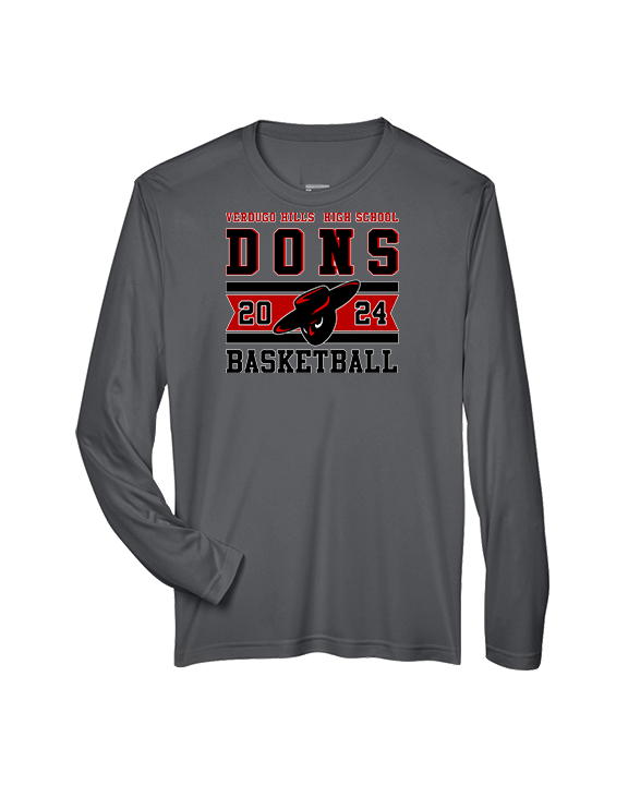 Verdugo Hills HS Boys Basketball Stamp 24 - Performance Longsleeve