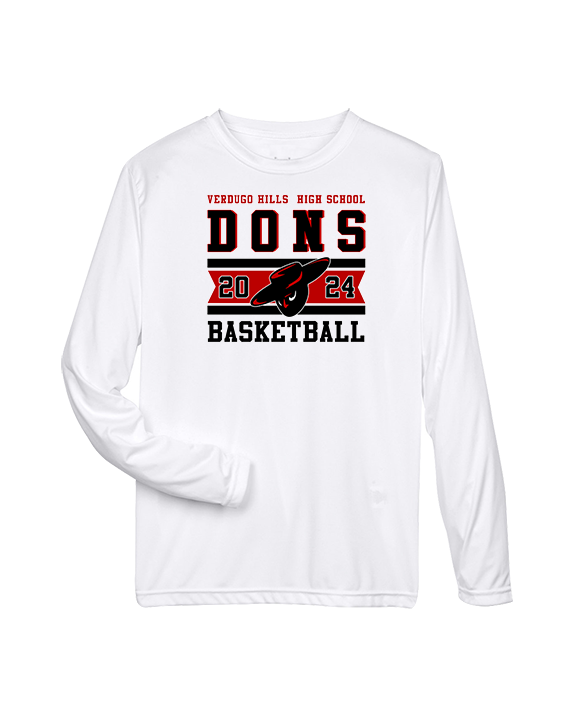 Verdugo Hills HS Boys Basketball Stamp 24 - Performance Longsleeve