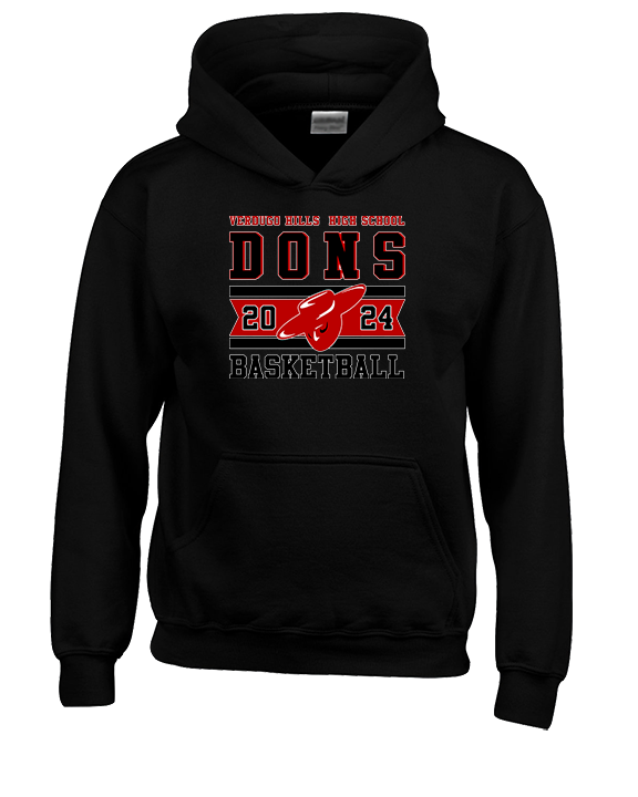 Verdugo Hills HS Boys Basketball Stamp 24 - Unisex Hoodie