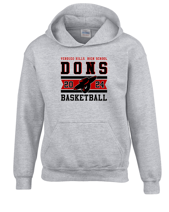 Verdugo Hills HS Boys Basketball Stamp 24 - Unisex Hoodie