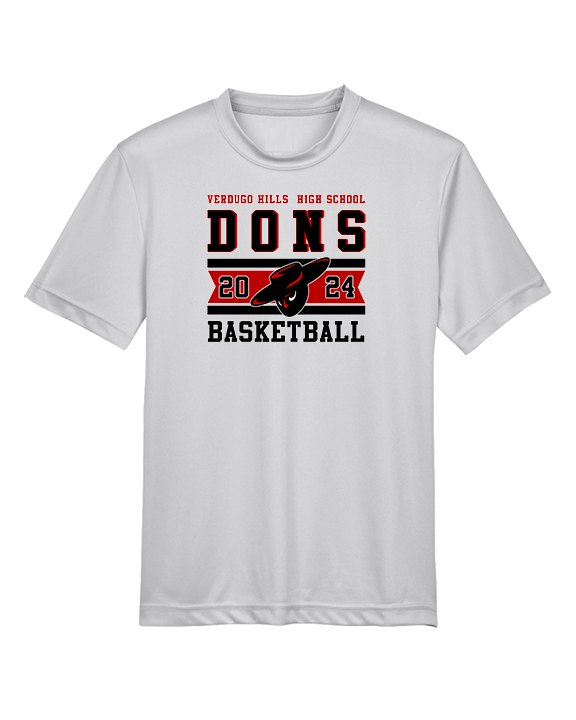 Verdugo Hills HS Boys Basketball Stamp 24 - Youth Performance Shirt