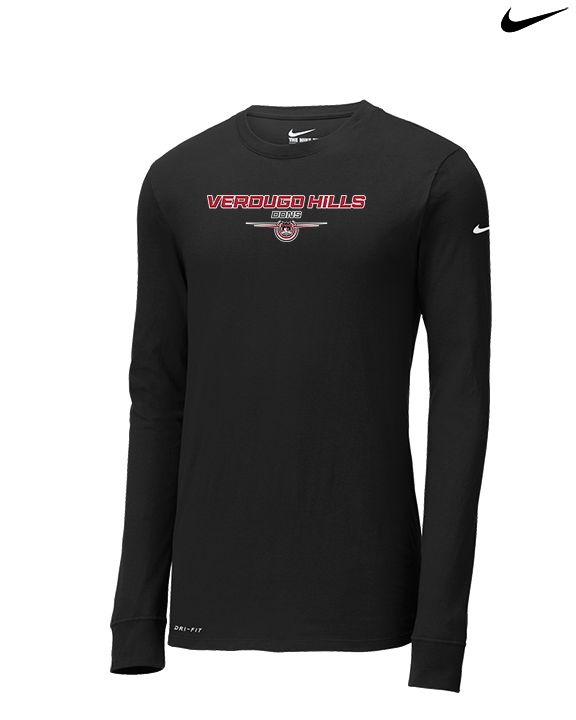 Verdugo Hills HS Cheer Design - Mens Nike Longsleeve