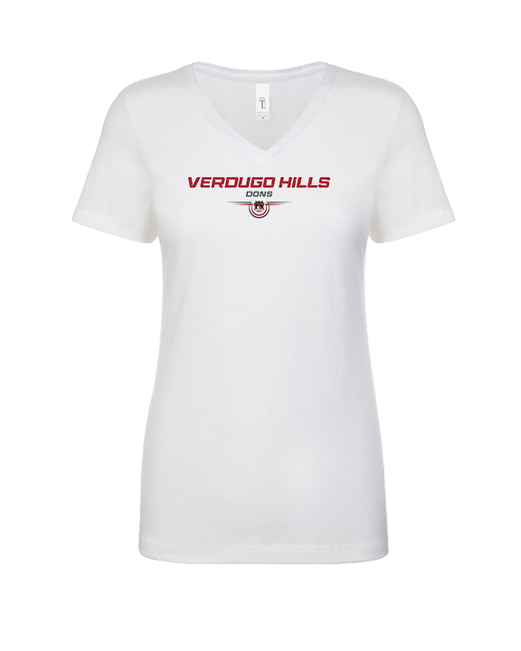 Verdugo Hills HS Cheer Design - Womens Vneck