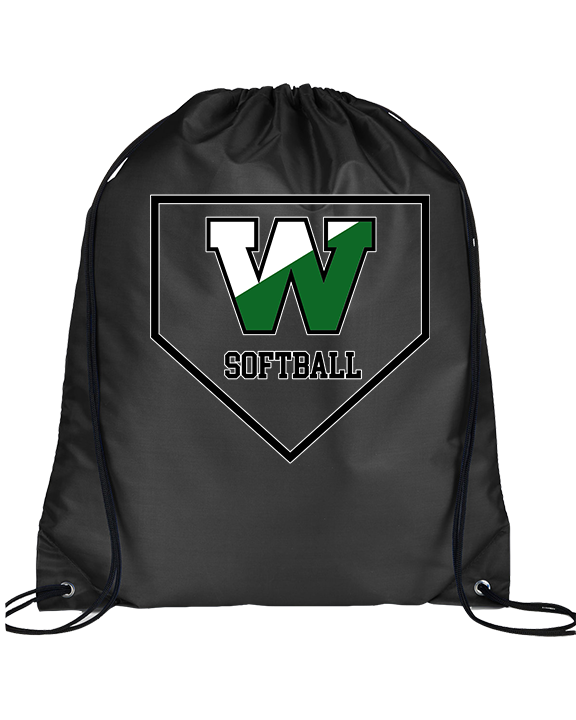 Wachusett Regional HS Softball Template 1 - Drawstring Bag