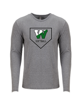 Wachusett Regional HS Softball Template 1 - Tri-Blend Long Sleeve