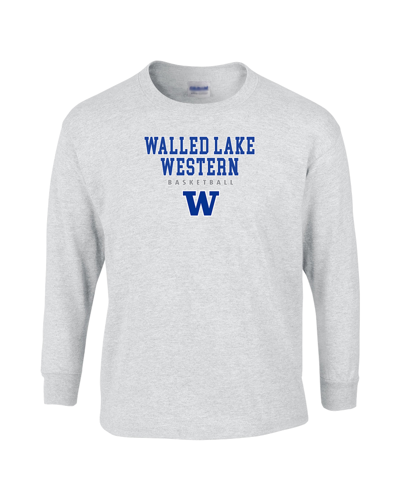Walled Lake Western HS Girls Basketball Block - Mens Basic Cotton Long Sleeve