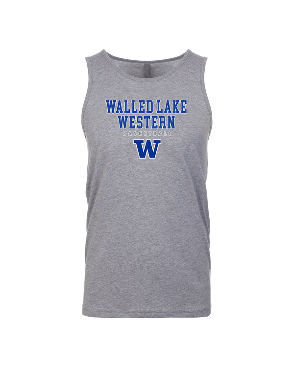 Walled Lake Western HS Girls Basketball Block - Mens Tank Top