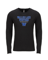 Walled Lake Western HS Girls Basketball Block - Tri Blend Long Sleeve