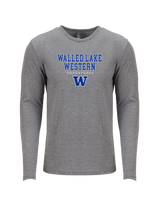 Walled Lake Western HS Girls Basketball Block - Tri Blend Long Sleeve