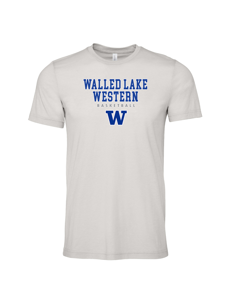 Walled Lake Western HS Girls Basketball Block - Mens Tri Blend Shirt
