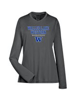 Walled Lake Western HS Girls Basketball Block - Womens Performance Long Sleeve