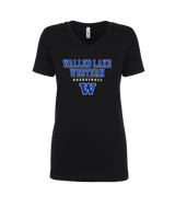 Walled Lake Western HS Girls Basketball Block - Womens V-Neck