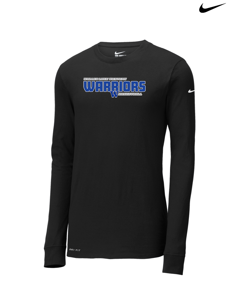 Walled Lake Western HS Boys Basketball Bold - Nike Dri-Fit Poly Long Sleeve