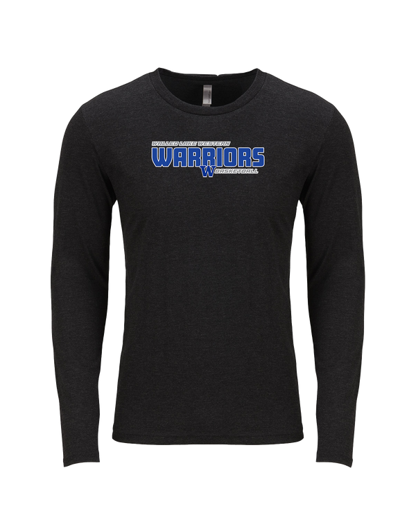 Walled Lake Western HS Boys Basketball Bold - Tri Blend Long Sleeve