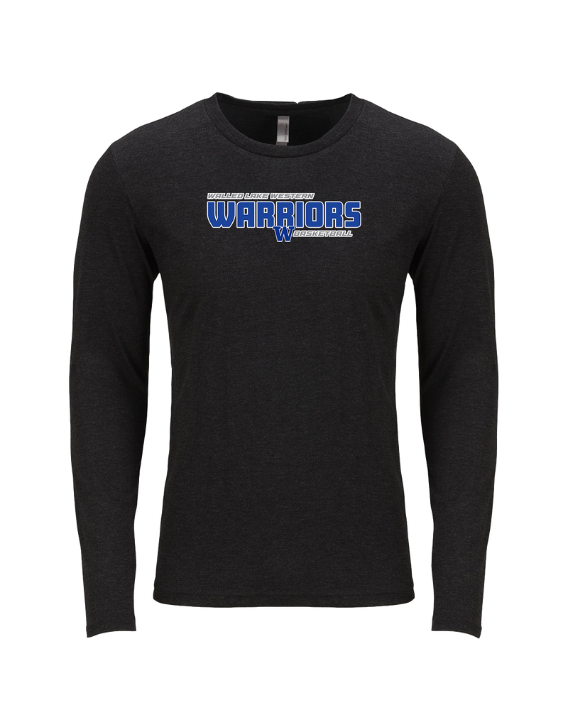 Walled Lake Western HS Boys Basketball Bold - Tri Blend Long Sleeve