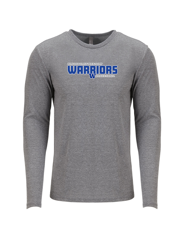 Walled Lake Western HS Boys Basketball Bold - Tri Blend Long Sleeve