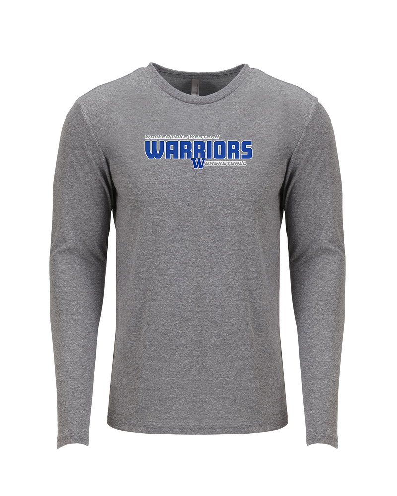 Walled Lake Western HS Boys Basketball Bold - Tri Blend Long Sleeve