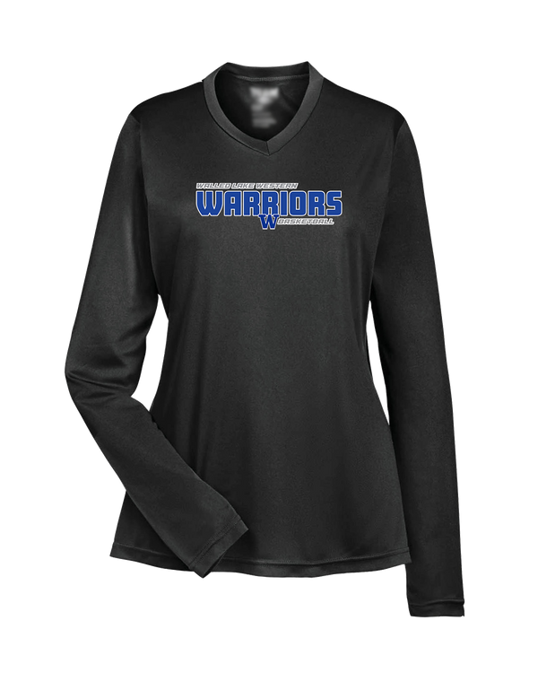 Walled Lake Western HS Boys Basketball Bold - Womens Performance Long Sleeve