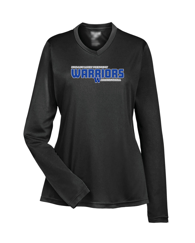 Walled Lake Western HS Boys Basketball Bold - Womens Performance Long Sleeve