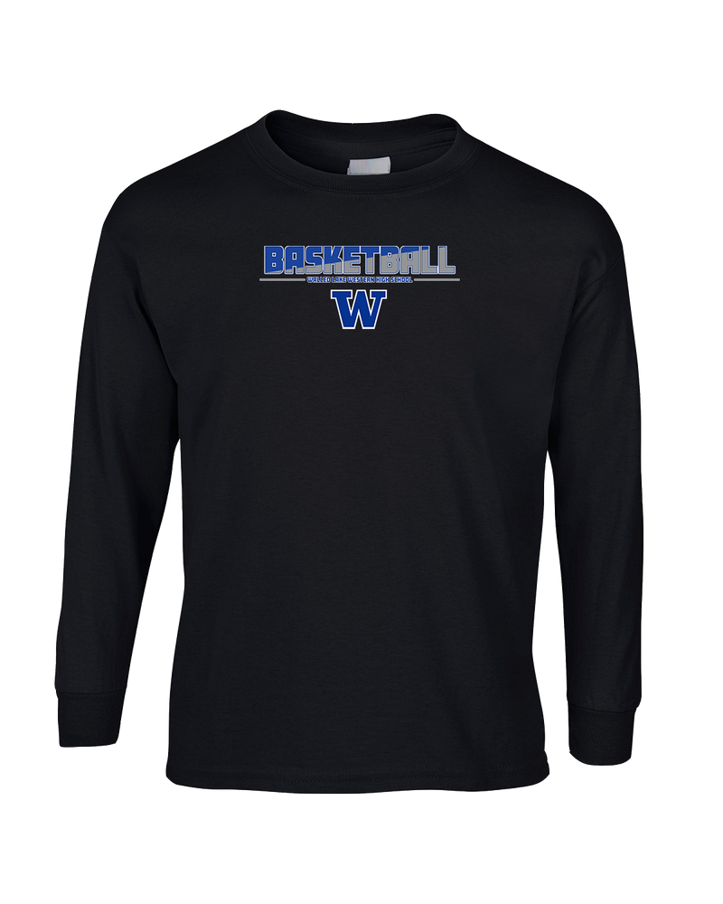 Walled Lake Western HS Boys Basketball Cut - Mens Basic Cotton Long Sleeve