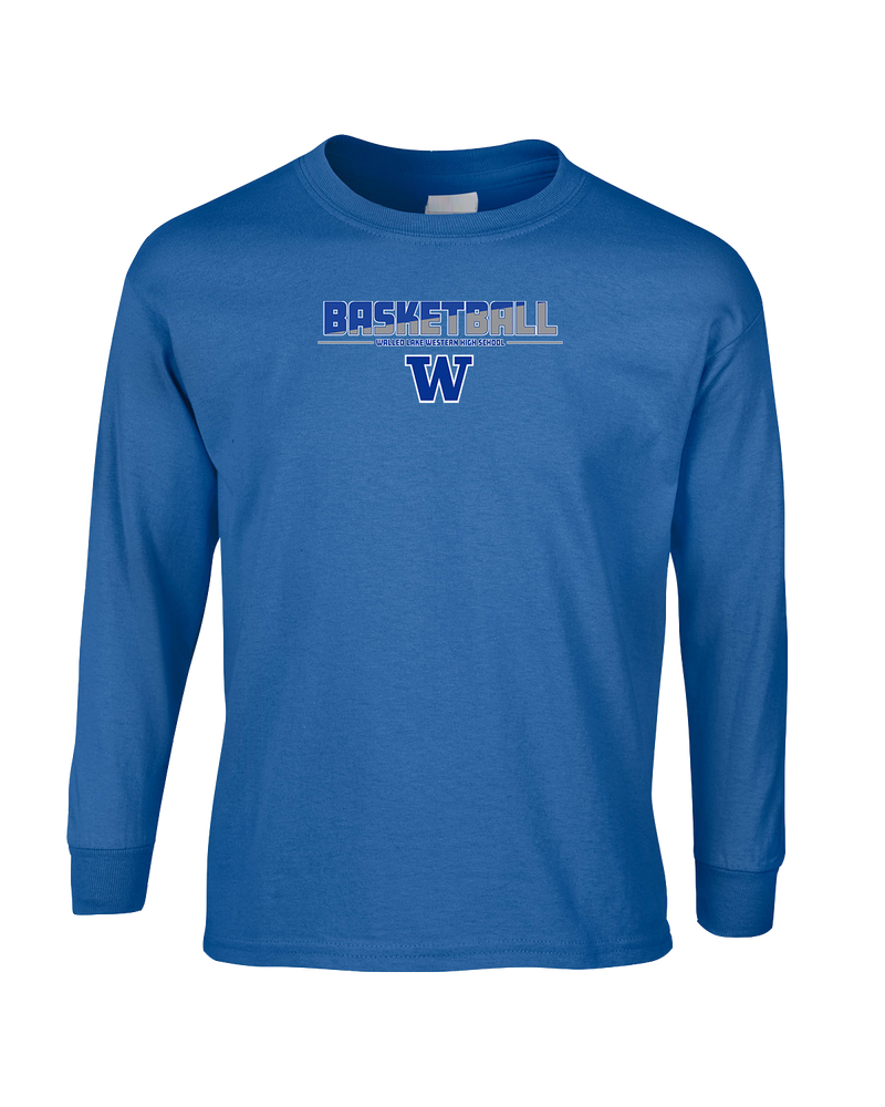 Walled Lake Western HS Boys Basketball Cut - Mens Basic Cotton Long Sleeve