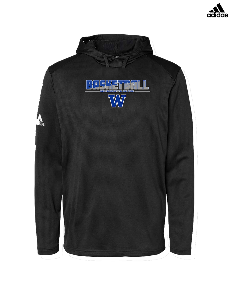 Walled Lake Western HS Boys Basketball Cut - Adidas Men's Hooded Sweatshirt