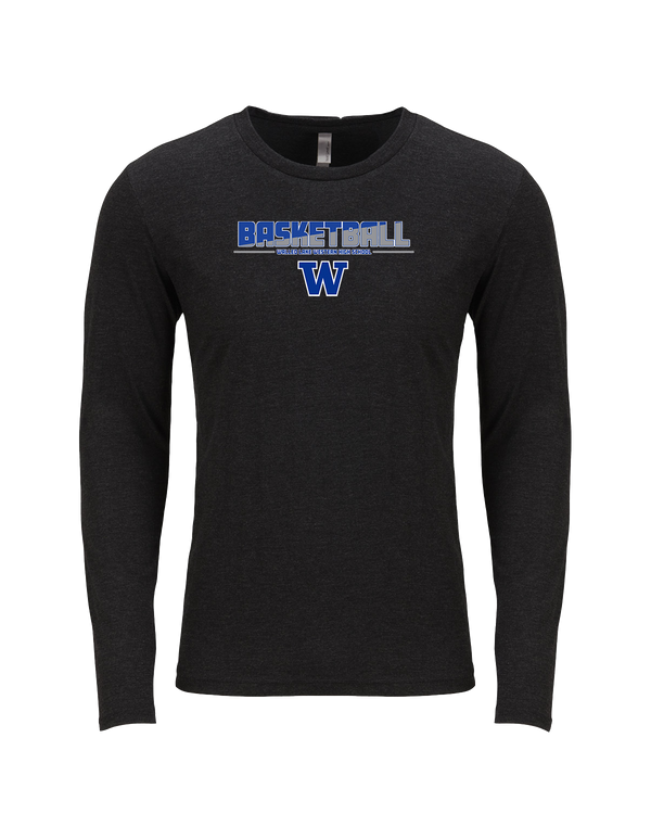 Walled Lake Western HS Boys Basketball Cut - Tri Blend Long Sleeve
