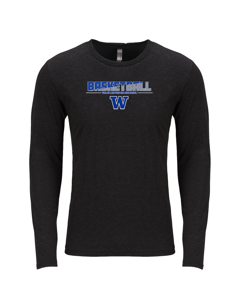 Walled Lake Western HS Boys Basketball Cut - Tri Blend Long Sleeve