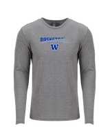 Walled Lake Western HS Boys Basketball Cut - Tri Blend Long Sleeve