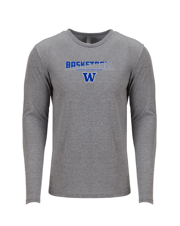 Walled Lake Western HS Boys Basketball Cut - Tri Blend Long Sleeve