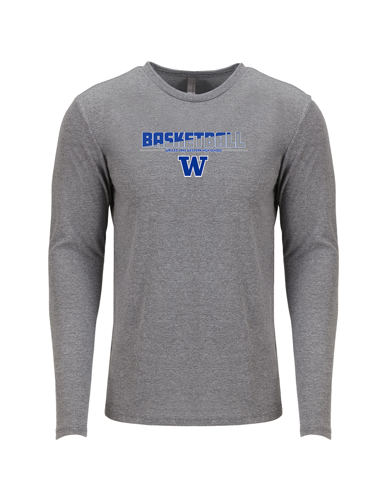 Walled Lake Western HS Boys Basketball Cut - Tri Blend Long Sleeve