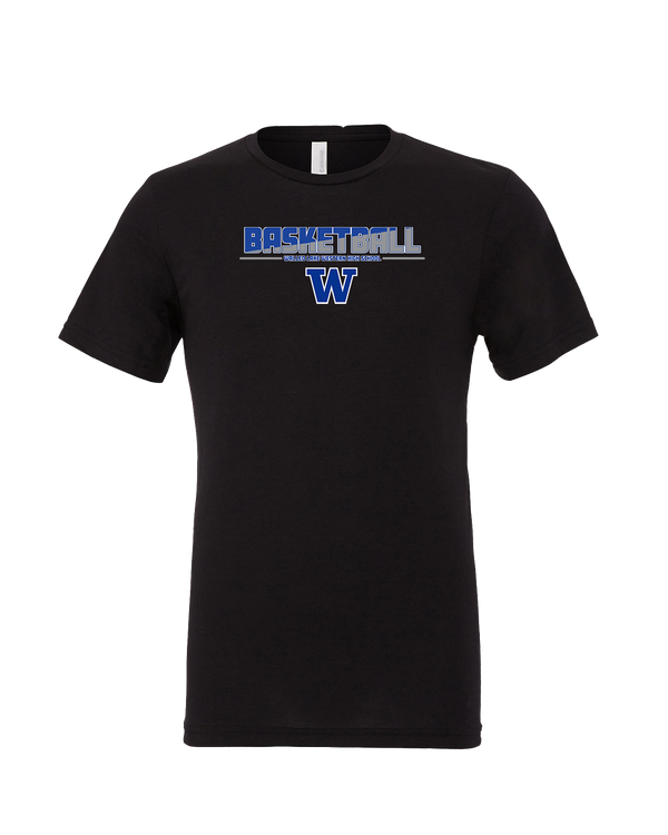 Walled Lake Western HS Boys Basketball Cut - Mens Tri Blend Shirt