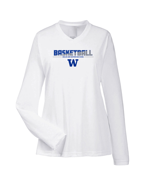 Walled Lake Western HS Boys Basketball Cut - Womens Performance Long Sleeve