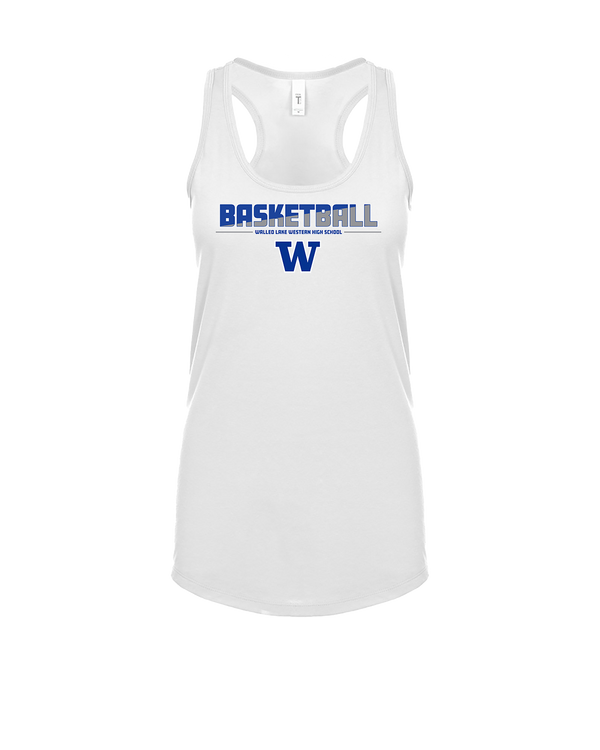 Walled Lake Western HS Boys Basketball Cut - Womens Tank Top