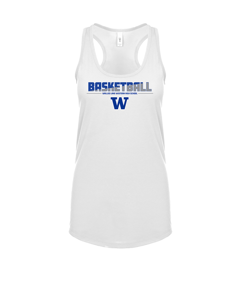 Walled Lake Western HS Boys Basketball Cut - Womens Tank Top