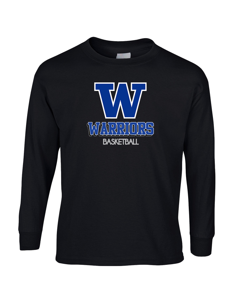 Walled Lake Western HS Boys Basketball Shadow - Mens Basic Cotton Long Sleeve