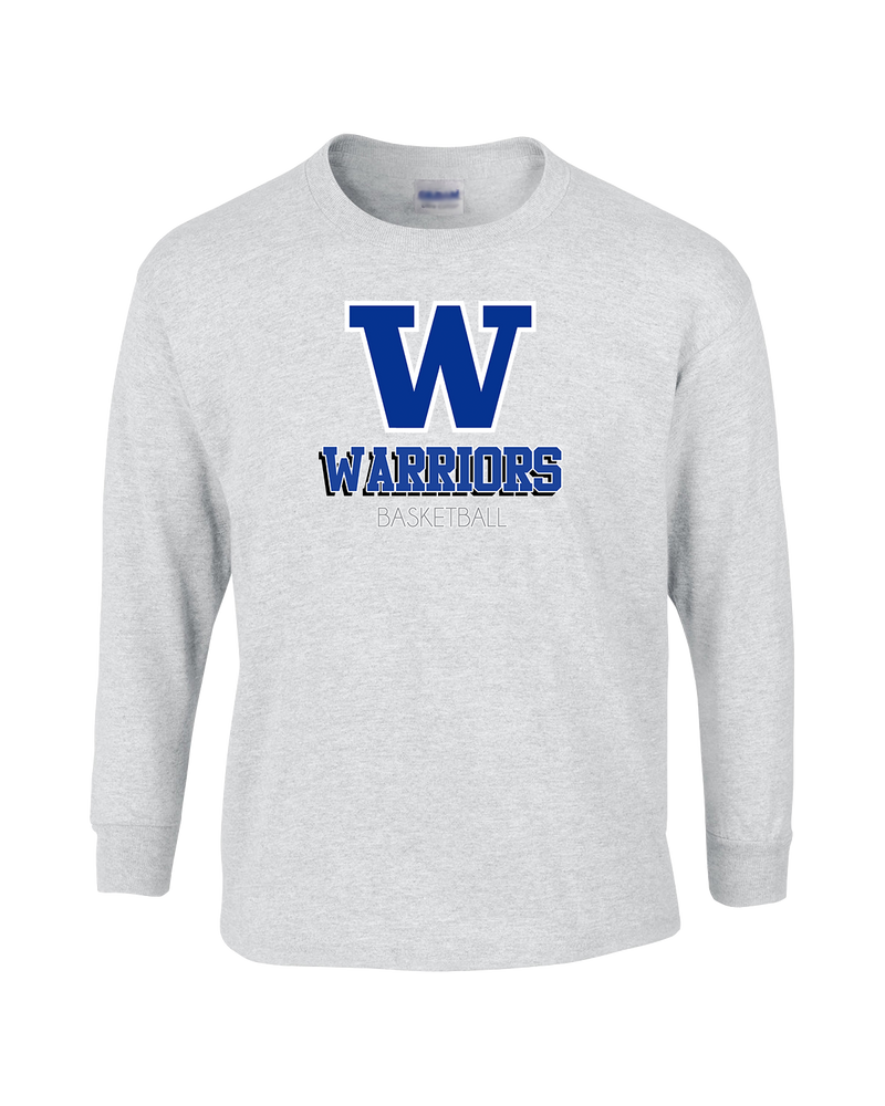 Walled Lake Western HS Boys Basketball Shadow - Mens Basic Cotton Long Sleeve