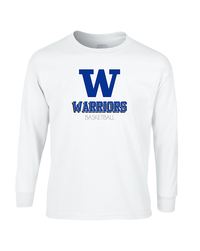 Walled Lake Western HS Boys Basketball Shadow - Mens Basic Cotton Long Sleeve