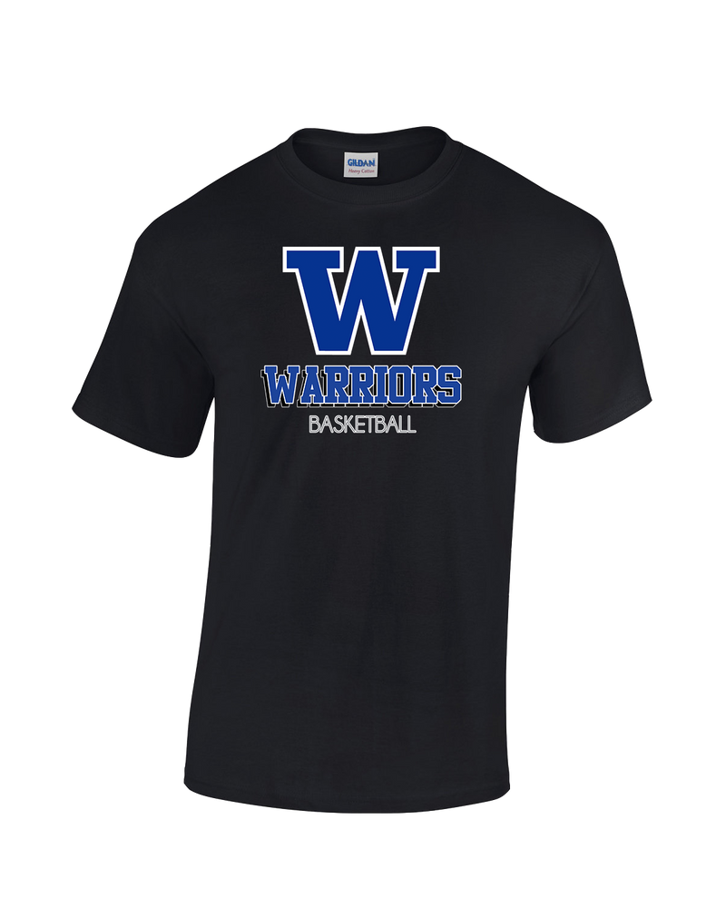 Walled Lake Western HS Boys Basketball Shadow - Cotton T-Shirt