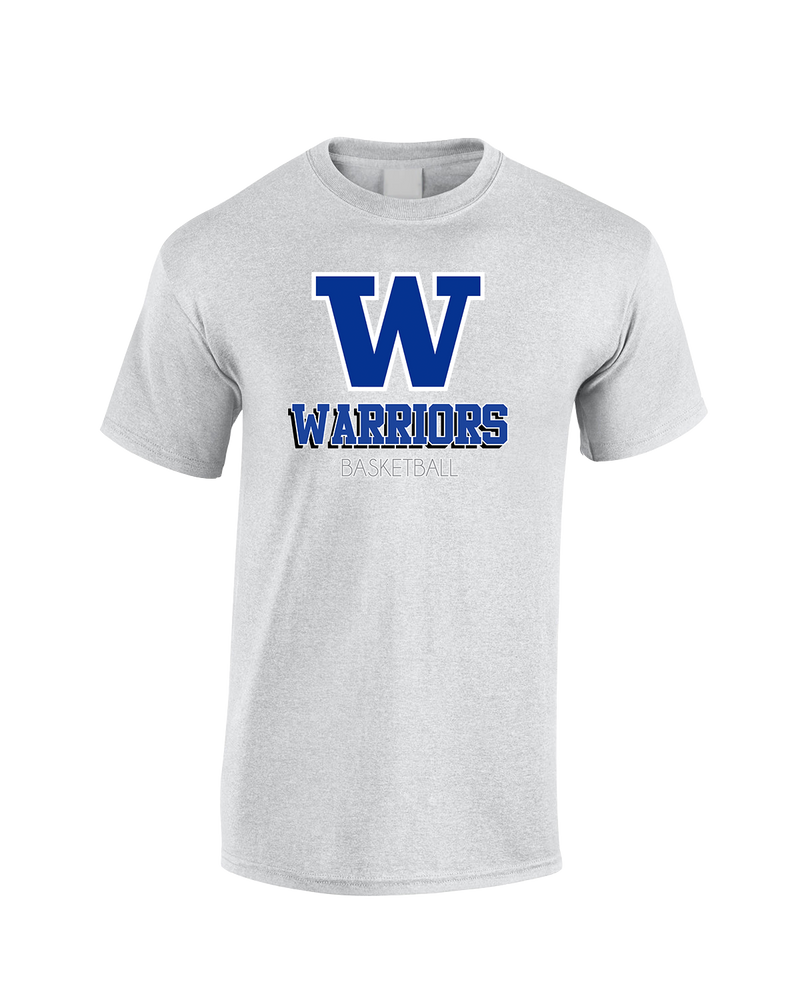 Walled Lake Western HS Boys Basketball Shadow - Cotton T-Shirt
