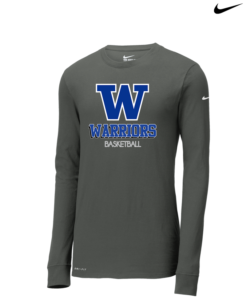 Walled Lake Western HS Boys Basketball Shadow - Nike Dri-Fit Poly Long Sleeve